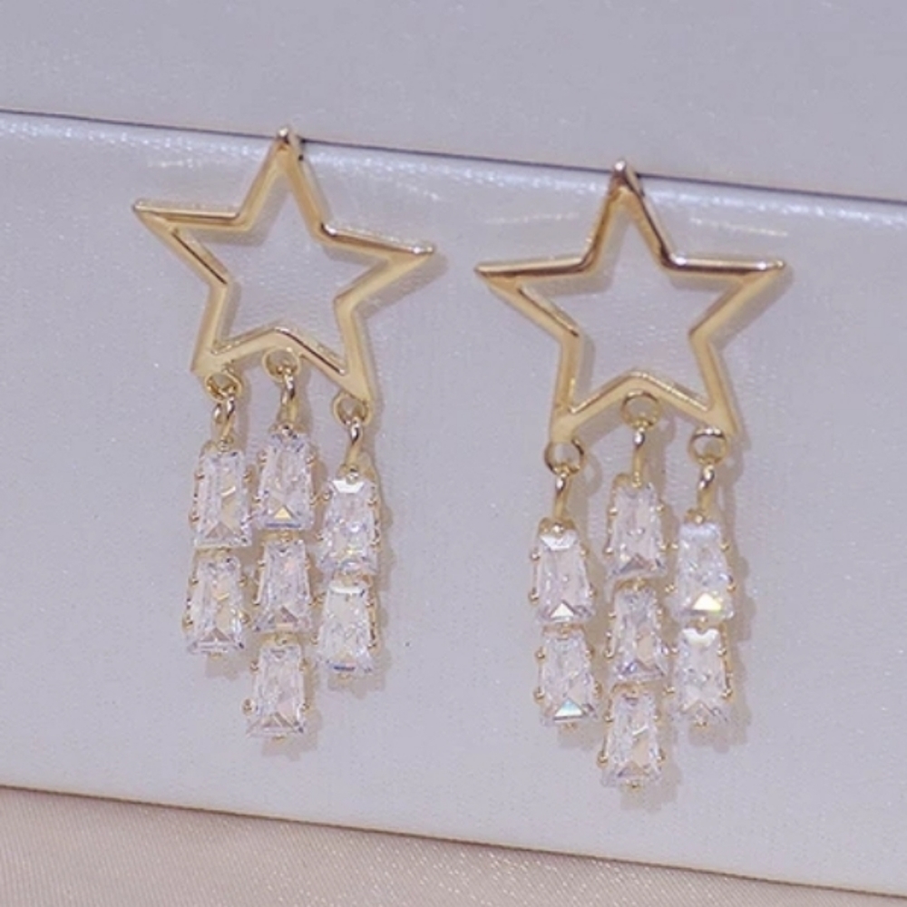 14K GOLD PLATED TASSEL EARRINGS